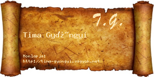 Tima Gyöngyi névjegykártya
