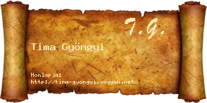 Tima Gyöngyi névjegykártya
